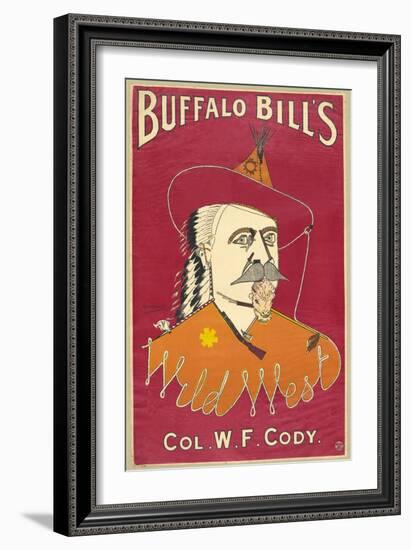 Buffalo Bill's Wild West, Col. W.F. Cody, Published 1890 (Colour Ithograph)-Alick P.f. Ritchie-Framed Giclee Print