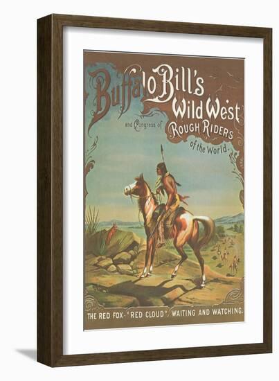 Buffalo Bill's Wild West Show Poster, Indian Brave-null-Framed Art Print