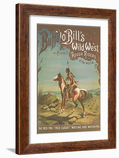 Buffalo Bill's Wild West Show Poster, Indian Brave-null-Framed Art Print