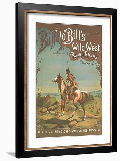Buffalo Bill's Wild West Show Poster, Indian Brave-null-Framed Art Print