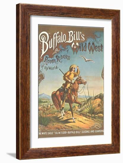 Buffalo Bill's Wild West Show Poster, Scout on Horse--Framed Art Print