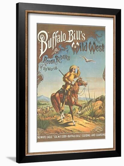 Buffalo Bill's Wild West Show Poster, Scout on Horse-null-Framed Art Print