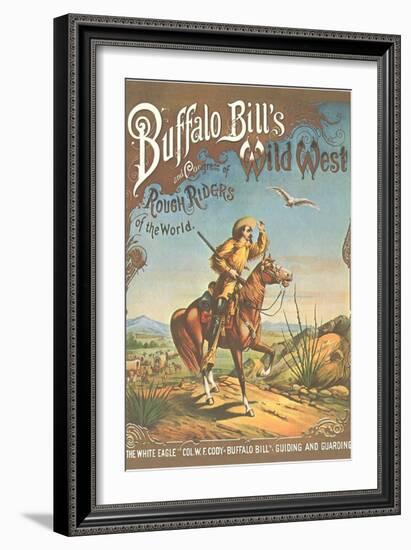 Buffalo Bill's Wild West Show Poster, Scout on Horse--Framed Art Print