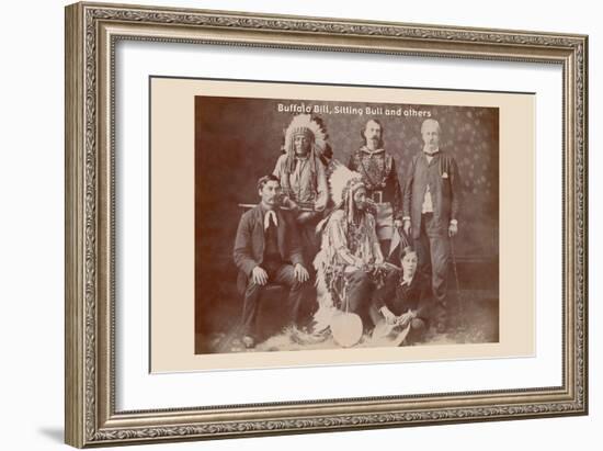 Buffalo Bill, Sitting Bull, and Others-null-Framed Art Print