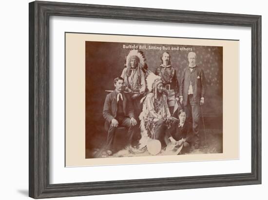 Buffalo Bill, Sitting Bull, and Others-null-Framed Art Print