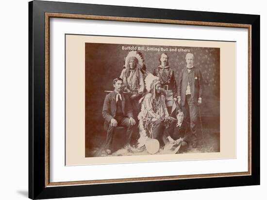 Buffalo Bill, Sitting Bull, and Others-null-Framed Art Print