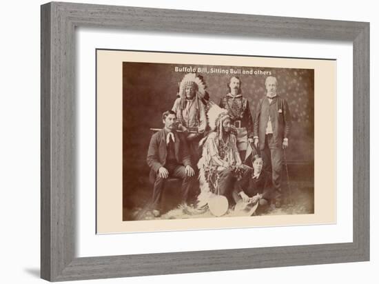 Buffalo Bill, Sitting Bull, and Others-null-Framed Art Print