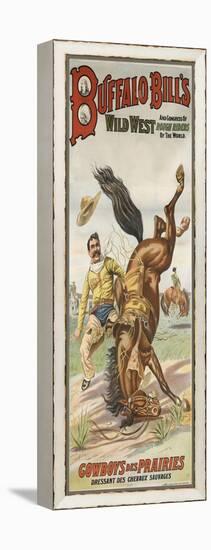Buffalo Bills and congress of wild west rough riders of the world, cowboys des prairies dessant des-null-Framed Premier Image Canvas