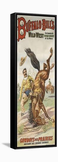 Buffalo Bills and congress of wild west rough riders of the world, cowboys des prairies dessant des-null-Framed Premier Image Canvas