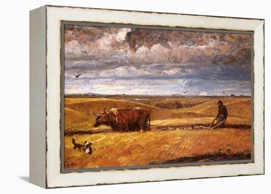 Buffalo Bones Plowed Under, 1930-Harvey Dunn-Framed Premier Image Canvas