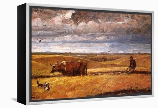 Buffalo Bones Plowed Under, 1930-Harvey Dunn-Framed Premier Image Canvas