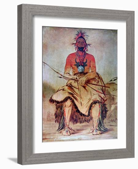 Buffalo Bull, 1835-George Catlin-Framed Giclee Print