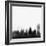 Buffalo City Skyline - Black-NaxArt-Framed Art Print