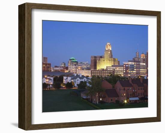 Buffalo City Skyline, New York State, United States of America, North America-Richard Cummins-Framed Photographic Print