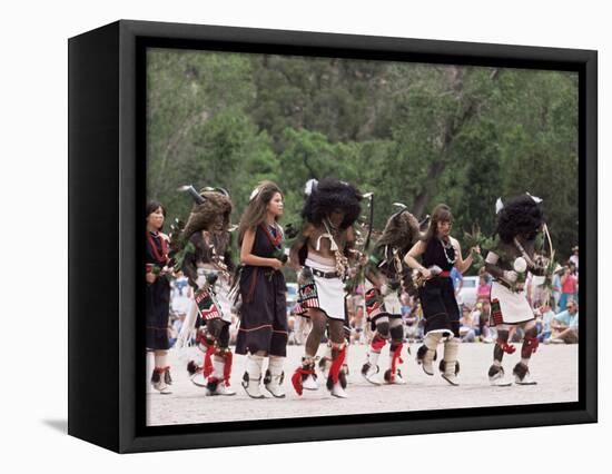 Buffalo Dance Performed by Indians from Laguna Pueblo on 4th July, Santa Fe, New Mexico, USA-Nedra Westwater-Framed Premier Image Canvas
