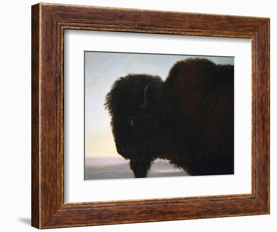 Buffalo Head-Albert Bierstadt-Framed Premium Giclee Print