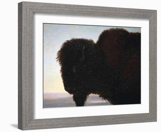 Buffalo Head-Albert Bierstadt-Framed Giclee Print