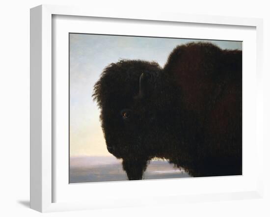 Buffalo Head-Albert Bierstadt-Framed Giclee Print