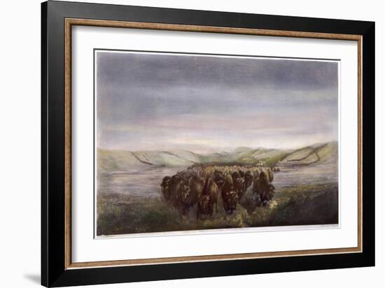 Buffalo Herd, 1862-William Jacob Hays-Framed Giclee Print