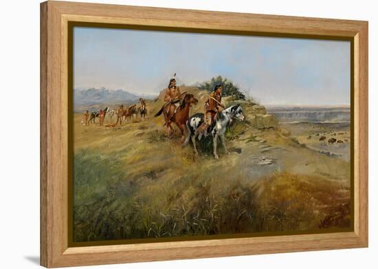 Buffalo Hunt, 1891-Charles Marion Russell-Framed Premier Image Canvas