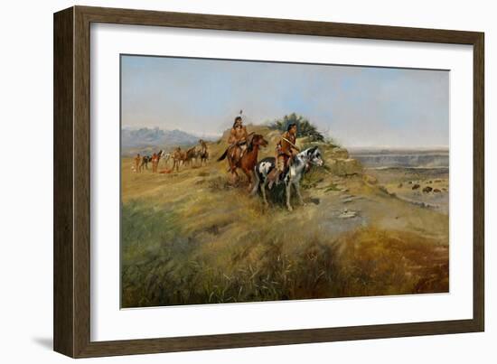 Buffalo Hunt, 1891-Charles Marion Russell-Framed Giclee Print