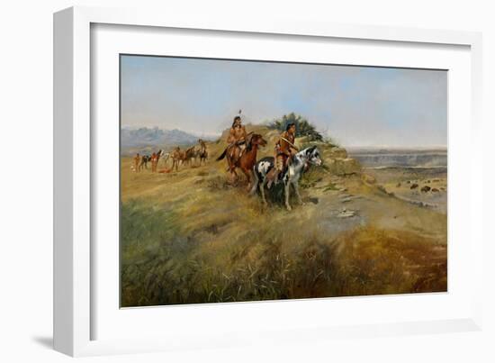 Buffalo Hunt, 1891-Charles Marion Russell-Framed Giclee Print