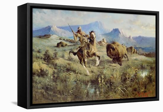 Buffalo hunt. 1905-Edga Samuel Paxson-Framed Premier Image Canvas