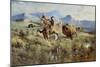 Buffalo hunt. 1905-Edga Samuel Paxson-Mounted Giclee Print