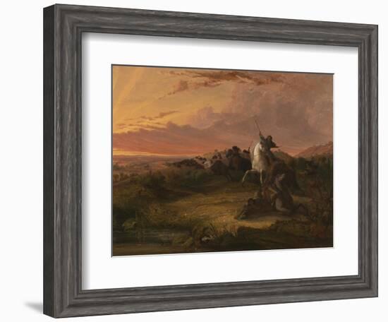 Buffalo Hunt, C.1848-Seth Eastman-Framed Giclee Print