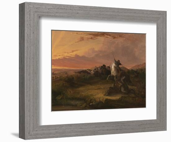 Buffalo Hunt, C.1848-Seth Eastman-Framed Giclee Print