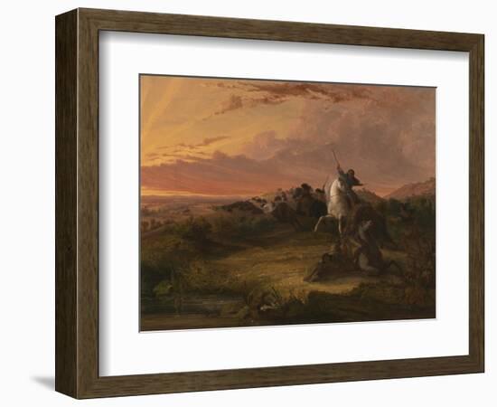 Buffalo Hunt, C.1848-Seth Eastman-Framed Giclee Print