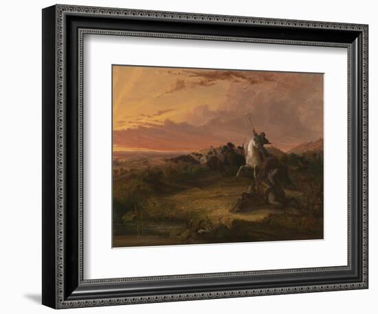 Buffalo Hunt, C.1848-Seth Eastman-Framed Giclee Print