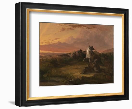 Buffalo Hunt, C.1848-Seth Eastman-Framed Giclee Print