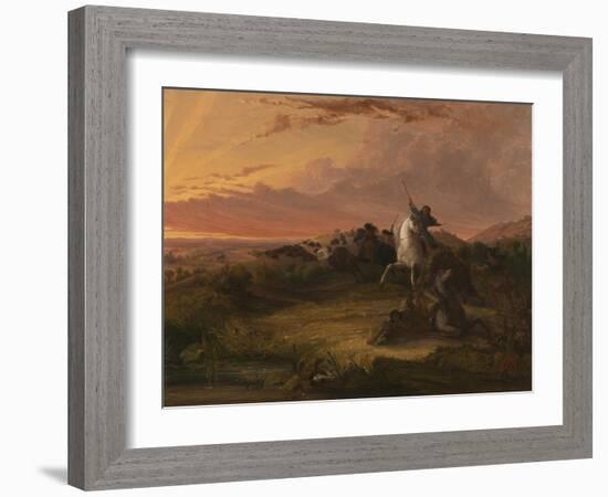 Buffalo Hunt, C.1848-Seth Eastman-Framed Giclee Print