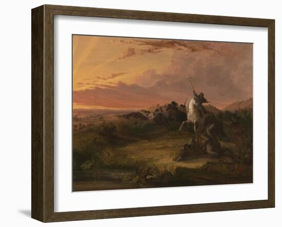 Buffalo Hunt, C.1848-Seth Eastman-Framed Giclee Print