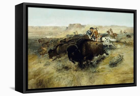 Buffalo Hunt No. 7, 1892-1895-Charles Marion Russell-Framed Premier Image Canvas