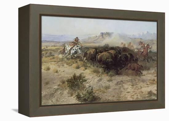 Buffalo Hunt Number 26, 1899-Charles Marion Russell-Framed Premier Image Canvas