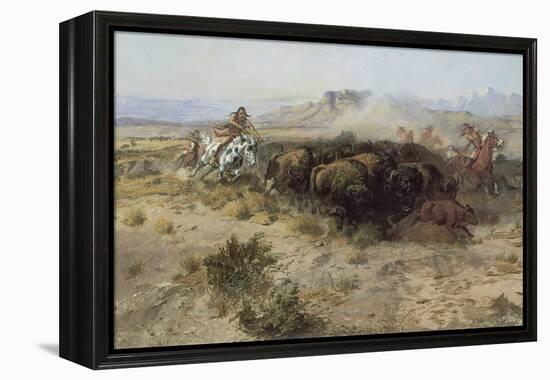 Buffalo Hunt Number 26, 1899-Charles Marion Russell-Framed Premier Image Canvas