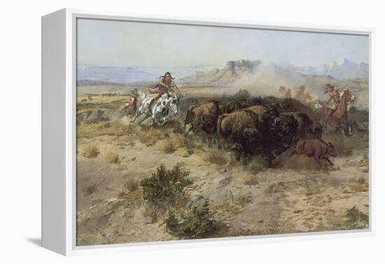 Buffalo Hunt Number 26, 1899-Charles Marion Russell-Framed Premier Image Canvas