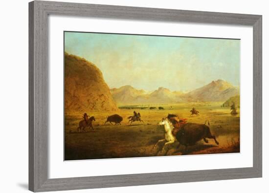 Buffalo Hunt-Alfred J. Miller-Framed Art Print