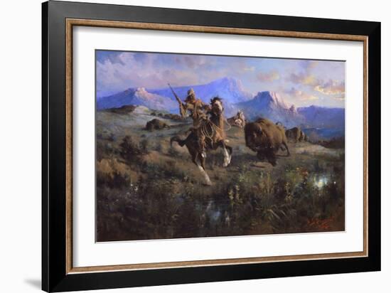 Buffalo Hunt-Edgar Samuel Paxson-Framed Giclee Print