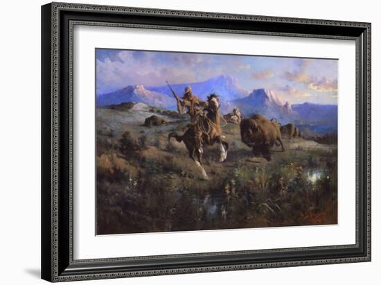 Buffalo Hunt-Edgar Samuel Paxson-Framed Giclee Print