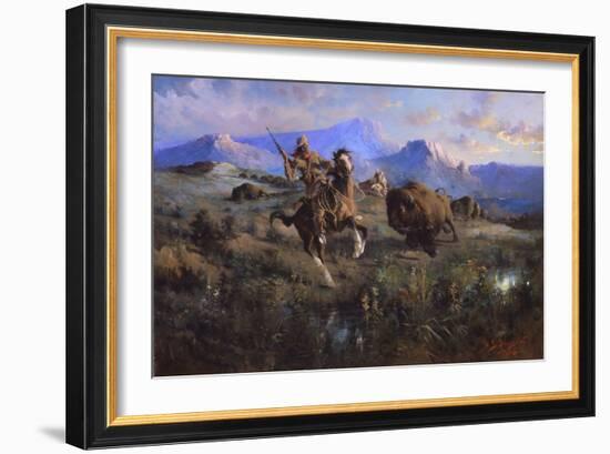 Buffalo Hunt-Edgar Samuel Paxson-Framed Giclee Print