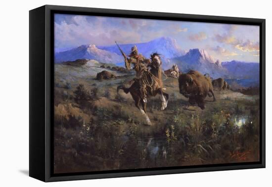 Buffalo Hunt-Edgar Samuel Paxson-Framed Premier Image Canvas