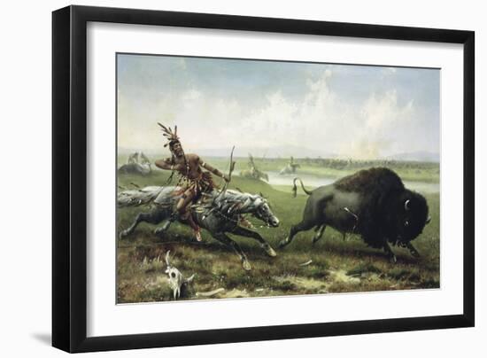 Buffalo Hunt-Frederick Walker-Framed Giclee Print