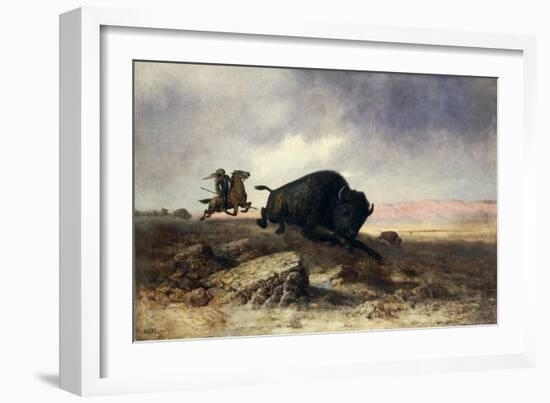 Buffalo Hunt-Astley David Middleton Cooper-Framed Giclee Print