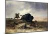 Buffalo Hunt-Astley David Middleton Cooper-Mounted Giclee Print