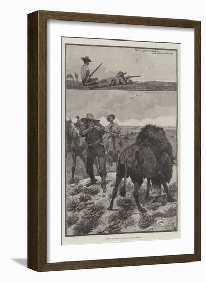 Buffalo Hunters in Montana, North America-Richard Caton Woodville II-Framed Giclee Print