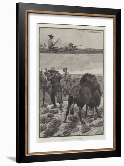 Buffalo Hunters in Montana, North America-Richard Caton Woodville II-Framed Giclee Print