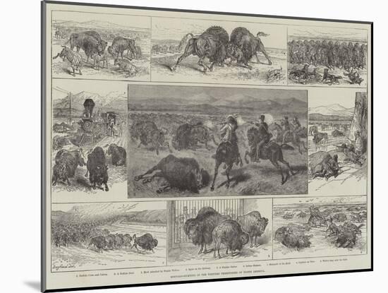 Buffalo-Hunting in the Western Territories of North America-null-Mounted Giclee Print